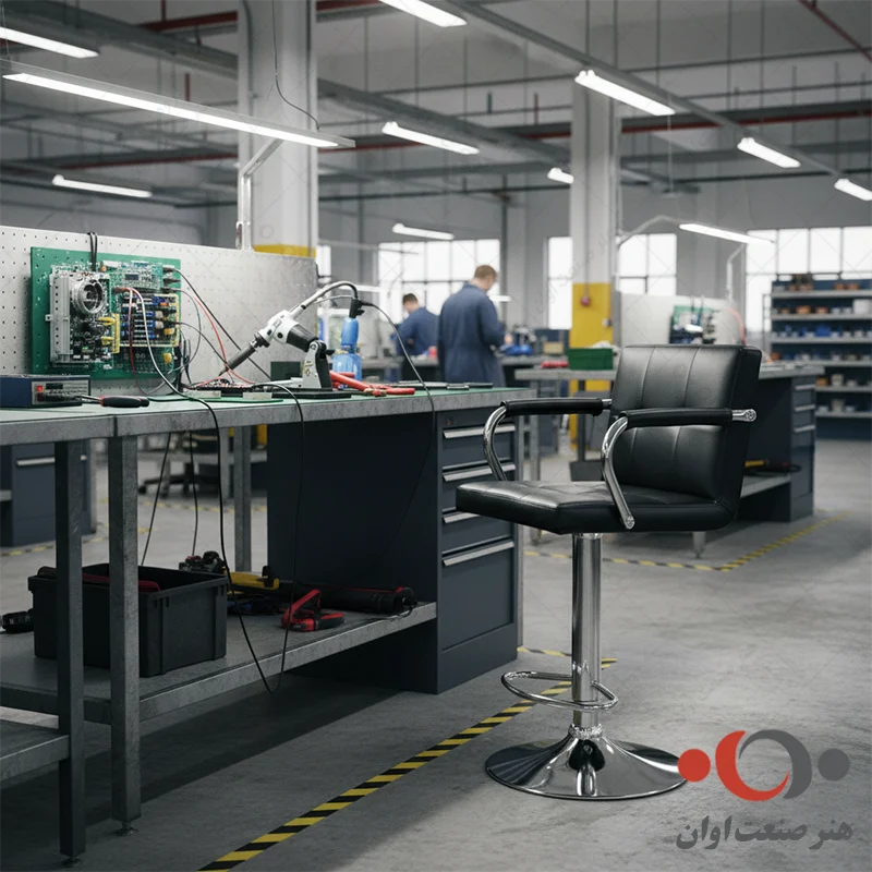 صندلی ریما دسته دار در محیط صنعتی