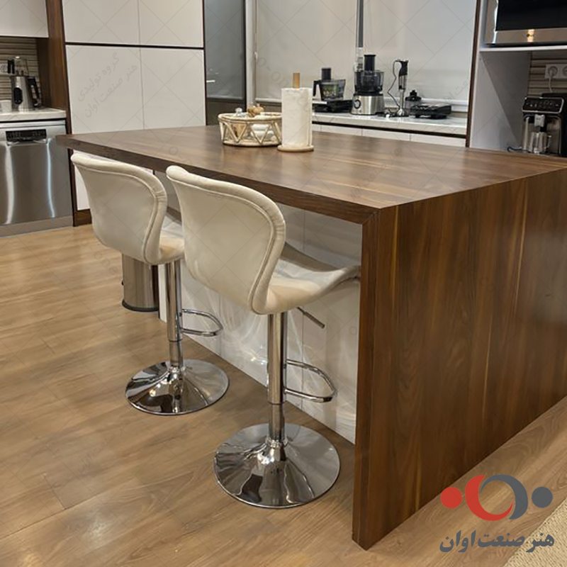 صندلی اپن لارا پارچه ای سفید شیری