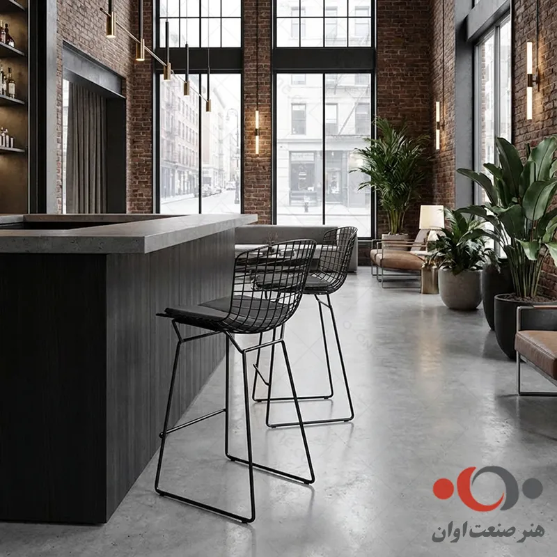 صندلی کانتر برتویا فلزی