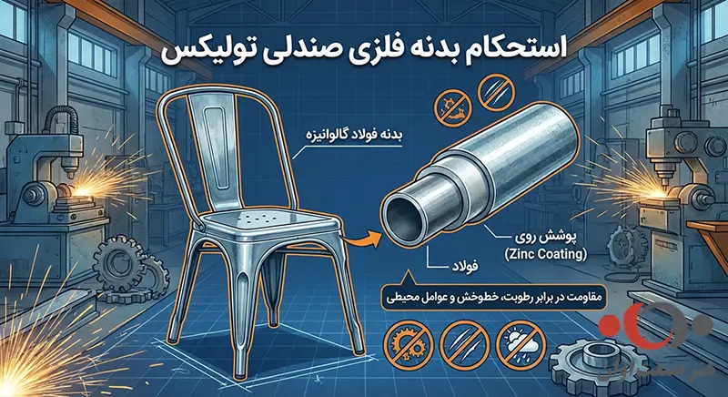 صندلی تولیکس با بدنه فلزی مستحکم