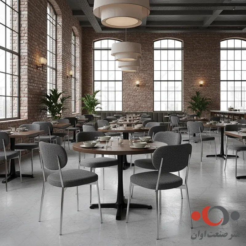 صندلی رستورانی دلوین پایه فلزی
