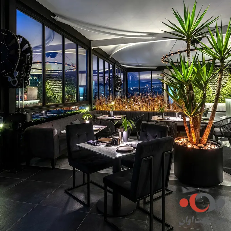 صندلی رستورانی پایه مشکی ملینا