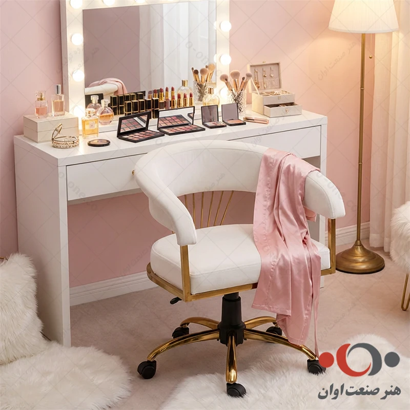 صندلی آرایش آلیسون پارچه ای