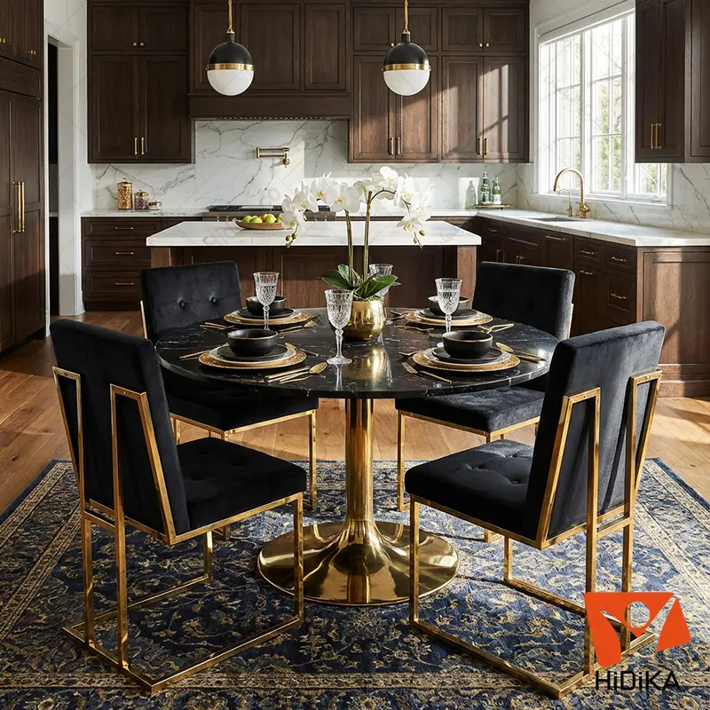 صندلی ملینا پایه طلائی لوکس