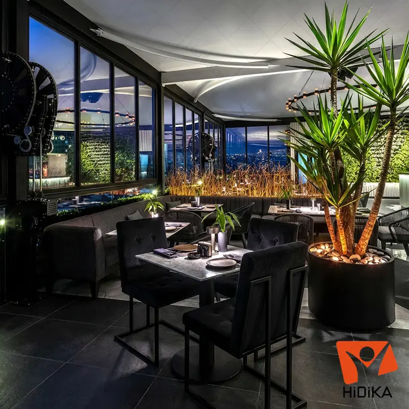 صندلی رستورانی پایه مشکی ملینا