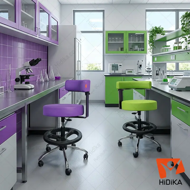 صندلی آزمایشگاهی زیمنسی حلقه دار