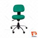 صندلی آزمایشگاهی پشتی دار کد S280 چرم سبز