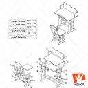 ست میز و صندلی تحریر کیدکو
