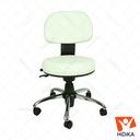 صندلی آزمایشگاهی پشتی دار کد S280 چرم سبز