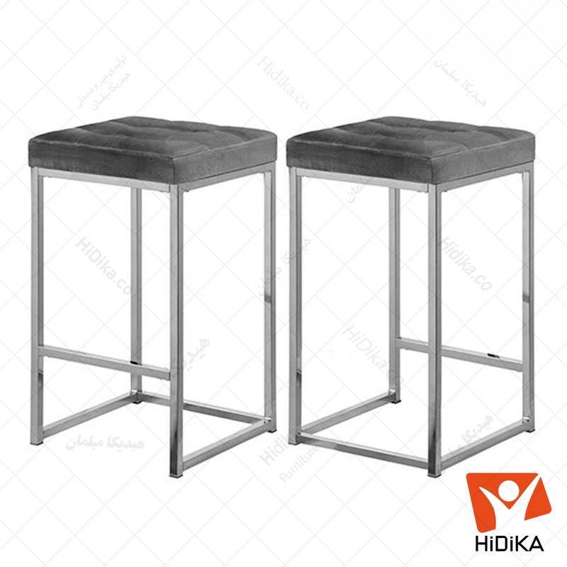 صندلی کانتر لیدن پارچه طوسی