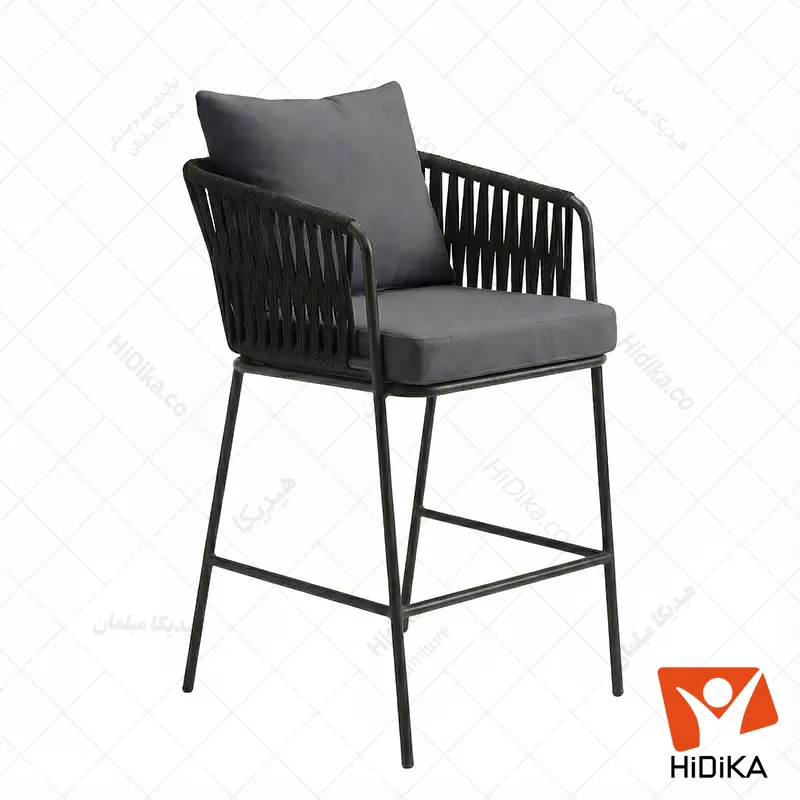 صندلی کانتر درسا پارچه طوسی