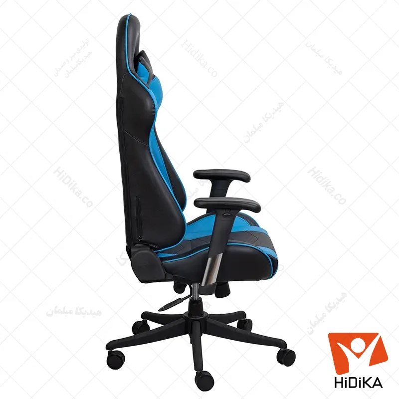 صندلی گیمینگ چرم آبی