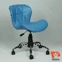 صندلی گردان لارا چرم آبی